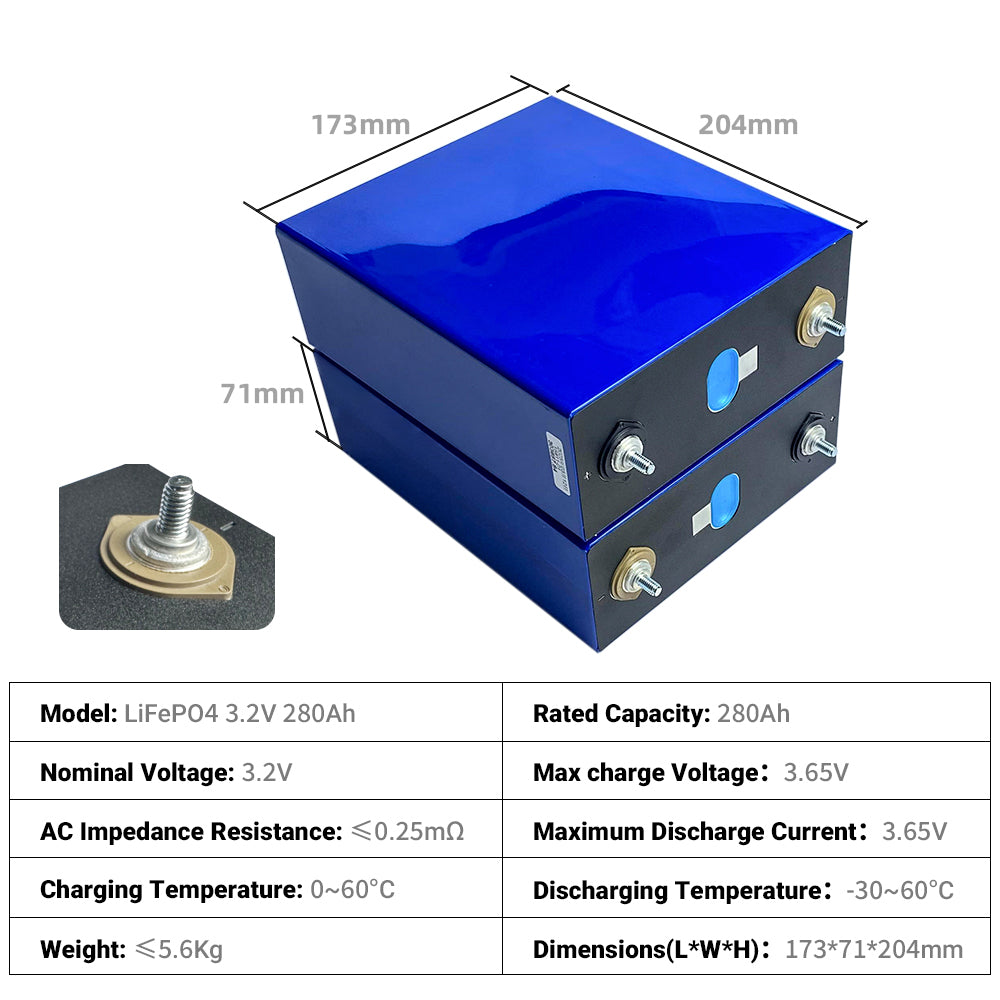 LF280K LiFePO4 Battery Cells - Brand New Grade A with QR Code